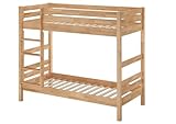 erst-holz solido letto a castello 90x200 in faggio anche per adulti con doghe rigide 60.17-09