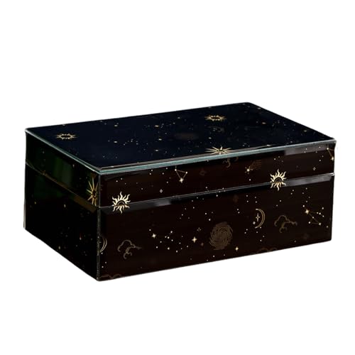 GMBYLBY Versatile Jewelry Storage Box Stylish Glass Jewelry Container Strorage Box for Rings and Necklaces Collection