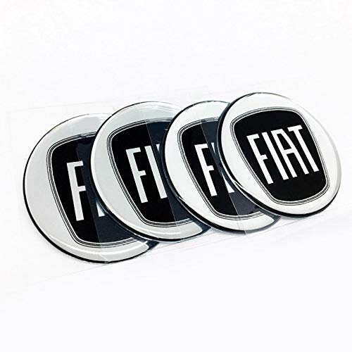 6 Adesivos Emblemas Fiat Preto Novo Palio 2012/2017