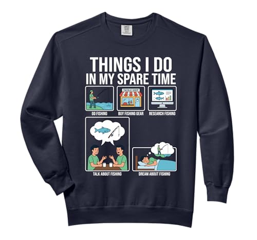 Things I Do In My Spare Time Funny Fishing Angler Comfort Colors Adult Sweatshirt