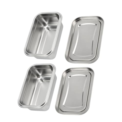 ULTECHNOVO 2 Cajas De Helado Para Almacenar Alimentos Recipientes Para Helado Casero Soporte Para Helado Recipiente Metálico Para Alimentos Recipiente Para Helado Recipiente Para