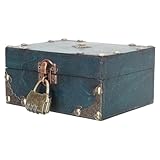 IMUSINICE Caja Organizadora de Joyas Vintage para Escritorio y Sala, de Madera Contrachapada y Aleación, Diseño Elegante y Tacto Agradable Que Protege Collares y Aretes
