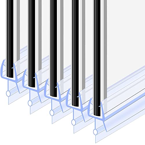GOLDGE 5PCS Joint Porte Douche pour Vitre 4-6mm, 100CM Joint Porte de Douche, Joint d'étanchéité de Porte de Douche en Verre...