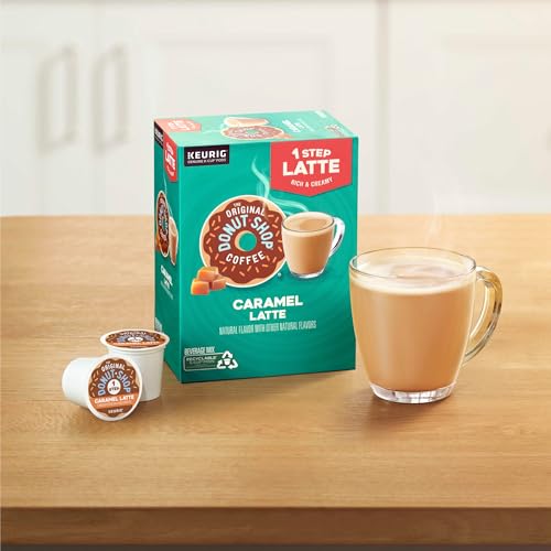 The Original Donut Shop Caramel Latte, Single-Serve Keurig K-Cup Pods, Flavored Coffee Pods, 20 Count