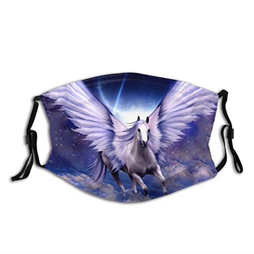 Fantasy Pegasus Horse Animal Art Face Mask Washable Reusable Face Bandanas Balaclava For Men Women With 2 Pcs Filters #TOP17