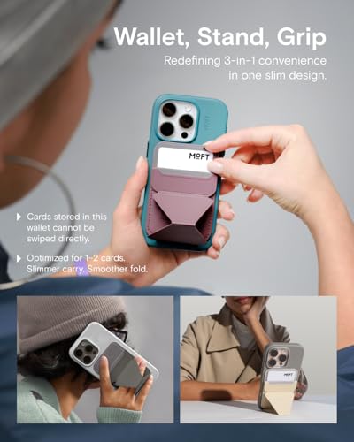 Image of MOFT Magnetic Wallet Stand Compatible with iPhone 16 /15 /14 /13 /12 Series, Angle Adjustment & MOVAS Phone Stand,Light Sienna Brown