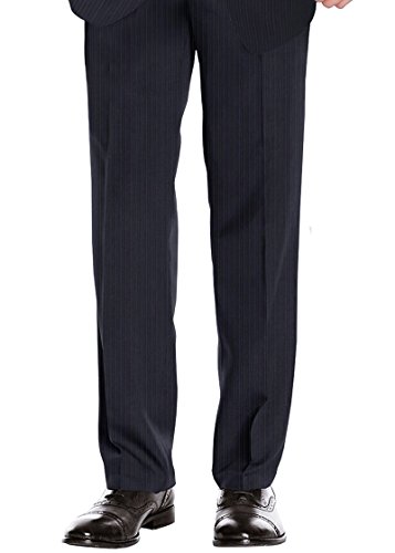 Salvatore Exte Men's Two Button 2 Piece Suit Jacket Flat Front Pants Striped 5