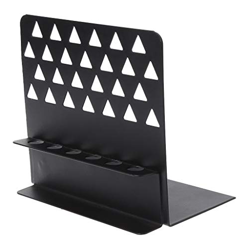 Sujetalibros Lagand Creative de metal con soporte para bolígrafo, organizador de escritorio, soporte para oficina, decoración del hogar, color negro app.14x9x12.5cm/5.51x3.54x4.92in