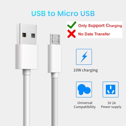 Image of Verilux 2Pcs 16.4Ft Micro USB Extension Cable Long Extension Cable for Security Camera Charging Compatible with Mi 360 Home Security Camera,Micro USB Enabled Devices