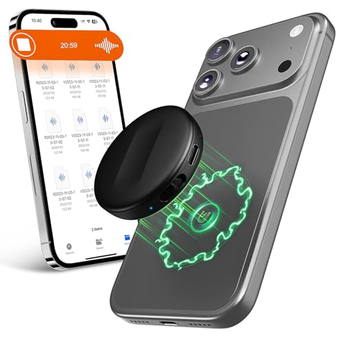 Dictaphone portable 136 Go magnétique pour réunions et cours