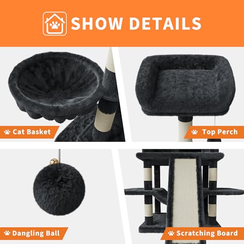 Árbol para gatos multi-nivel de 68.5 in para interiores miniatura 5