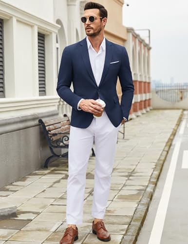 Image of COOFANDY Mens Casual Blazer Suit Jackets One Button Sport Coats Lightweight Business Sports Jackets
