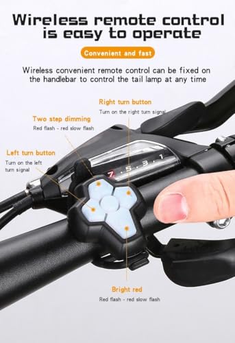 Feu arrière de vélo à LED SCRUBY avec télécommande et batterie 500 mAh - 4
