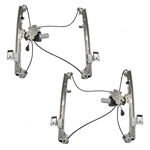 Aftermarket Replacement Pair Front Power Window Regulators & Lift Motors Compatible with 1999-2007 Silverado Sierra Pickup Truck 19120846 19120847