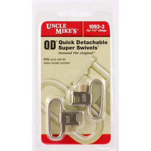 Image of Uncle Mike's SS BL Nickel Quick Detach Sling Swivels