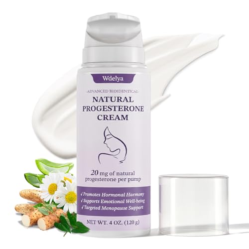 Wdelya Progesterone Cream for Women - USP Progesterone for PMS & Menopausal Relief Daily Body Moisturizer Skin Cream - 4 oz Unscented