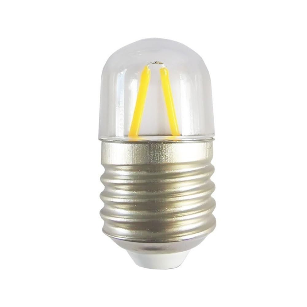 HHF Iluminación del hogar, Paquete de 50, lámpara de filamento LED E27/B22 de bayoneta, bombilla T26 de voltaje AC220V, tamaño 5CM(Warm White 2700K,1.3W E27 220V)