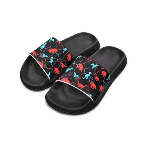 Toddler Slides Slipper Unisex Child Boys Girls Casual House Cloud Slippers Comfy Shower Shoes US Size Little Kids 11-13 Big Kids 1-3 Black Sole