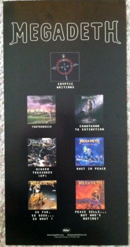 Megadeth - Album Catalog/Mousetrap - Rare 2-sided Advertising Poster 12x24