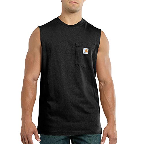 Carhartt Men's Relaxed Fit Heavyweight Sleeveless Pocket T-Shirt Carhartt Men's Relaxed Fit Heavyweight Sleeveless Pocket T-Shirt