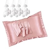 Set di 2 Federe in Seta per Cuscini Letto (50x80 cm) - Morbido e Setoso al tatto, Protezio...