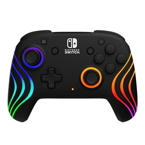 PDP Nintendo Switch Afterglow Wave- Wireless- Black