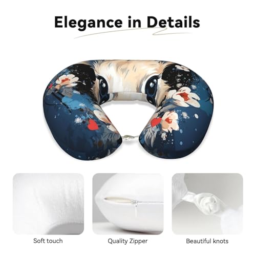 Almohada de espuma viscoelástica para viaje tamaño único miniatura 4