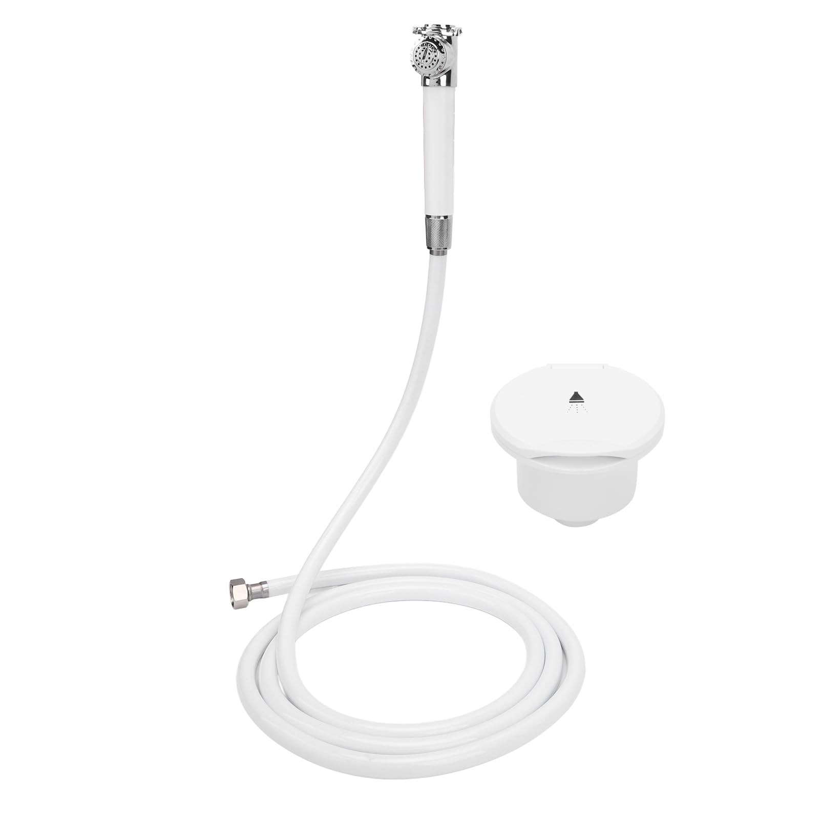 GOTOTOP Boat Recessed Shower Head Mini Shower Head Hand Pressed 316 Stainless Steel PVC Sprayer with Fine Hole Design for Yacht RV Motorhomes (2.5M/
