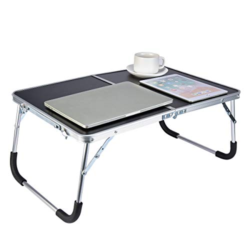 Lap Desk,Foldable Laptop Table, Portable Mini Picnic Table & Ultra Lightweight,Folds in Half with Inner Storage Space - Black Lap Desk,Foldable Laptop Table, Portable Mini Picnic Table & Ultra Lightweight,Folds in Half with Inner Storage Space - Black