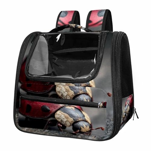 otnrnondcl Ladybug (1) Cat Backpack Carrier, Large Pet Backpack for Medium Small Dog Cat Puppy Kitty Bunny