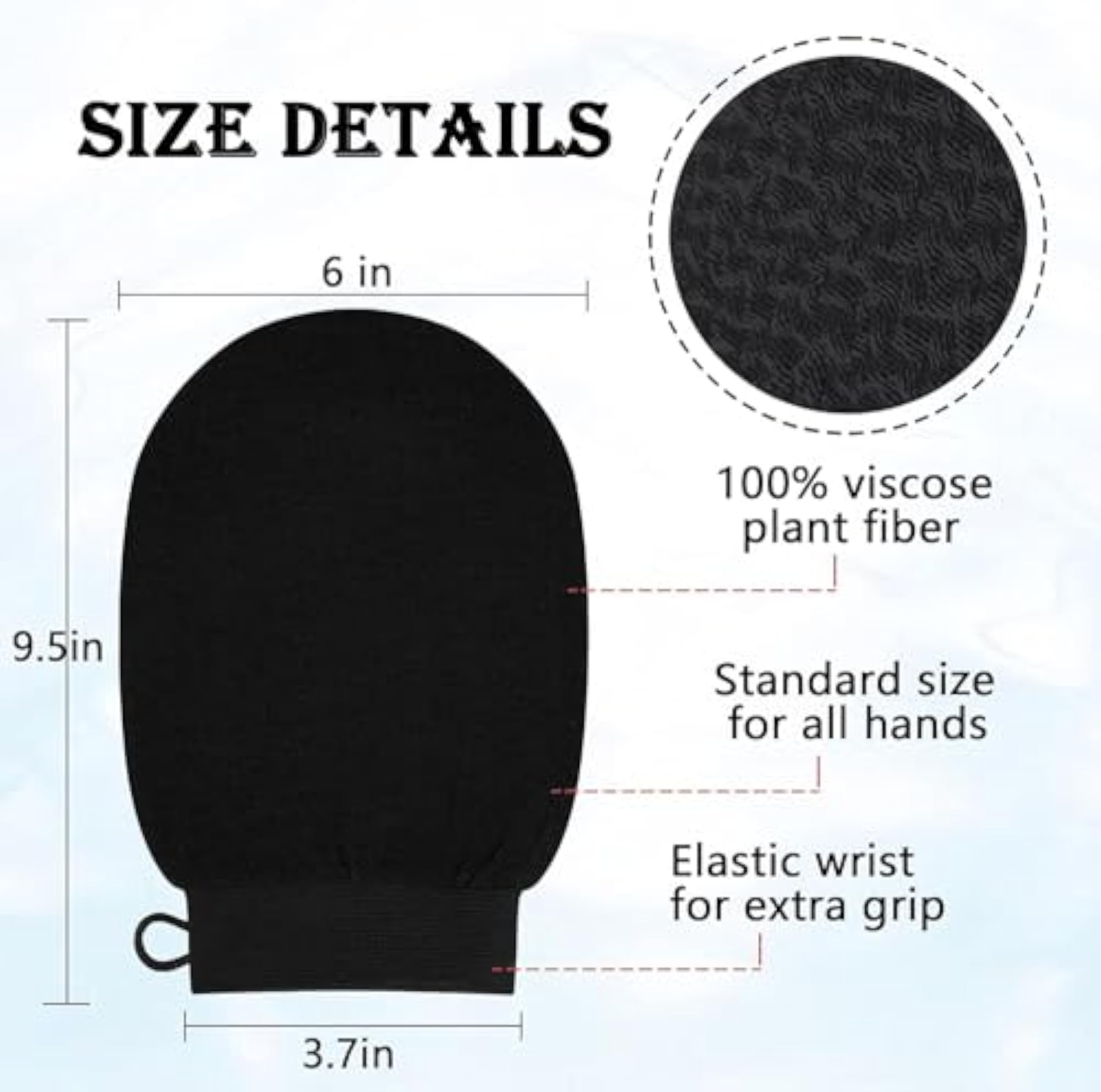 Korean Exfoliating Mitts for Body Bath Shower Spa, Pack of 1