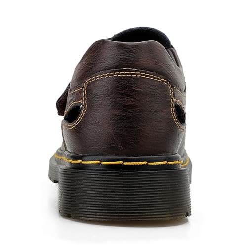 Men's Business Casual Sandals Summer Breathable Synthetic Leather Walking Office Oxfords Fashion Dress Formal Shoes4