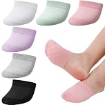 Zuimei 6 Pairs Toe Topper Socks Women, Non Slip Toe Cover Socks No Show Liner Half Sock Women, Toe Covers Sock for Women Girls(6 Colors)