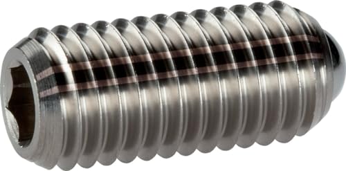 HALDER Federndes Druckstück, mit Kugel und Innensechskant/rostfreier Stahl, verstärkte Federkraft | d1=M6 | 22030.0246