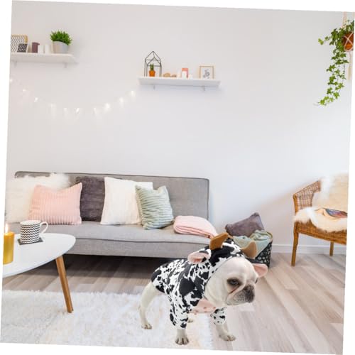 Disfraz creativo de vaca para perros y gatos miniatura 7