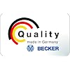 Becker Mini-Handsender 1-Kanal für Garagentorsteuerung Beck-O-Tronic 3 + 4, Funk-Handsender, Garagentoröffner im Blau-rotem Design