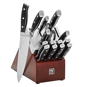 HENCKELS Forged Accent Knife Block Set, 16, Walnut HENCKELS Forged Accent Knife Block Set 16 Walnut