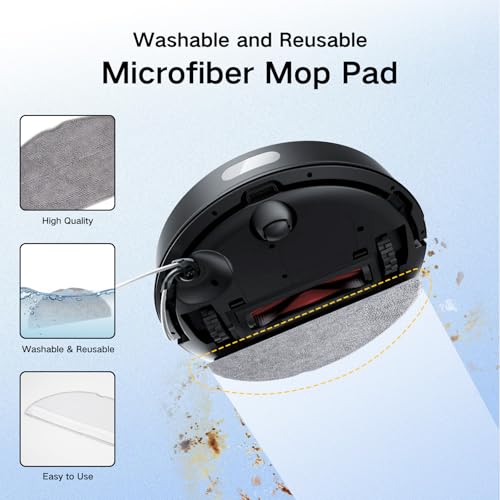Image of VIEWALL Q7M5 Replacement Accessories Kit for Roborock Q7 M5 /M5+, Q7 L5 /L5+ Plus Robot Vacuum, 1 Main Brushes, 4 HEPA Filters, 4 Side Brushes, 4 Mop Pads, 4 Dust Bags, 1 Cleaning Tool, 1 Screwdriver
