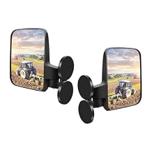 HZEL 2PCS Tractor Mirrors, Strong Magnetic Car Side Mirrors, Automotive Rearview Exterior Mirrors Accessories for Tractors Lift Trucks Small Dozers Golf Cart, Compatible with B BX