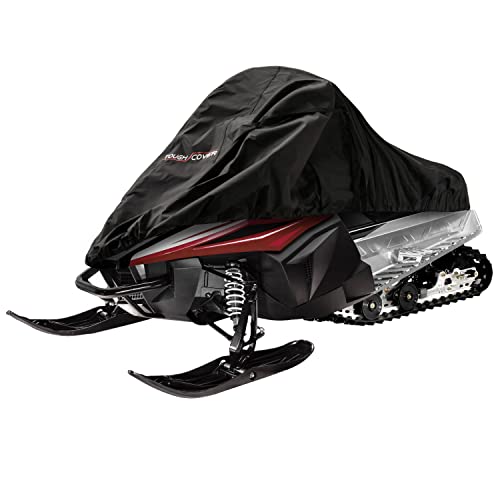 Tough Cover Snowmobile Cover - XL Size - Premium Edition - Snowmachine Sled Accessories - Waterproof and Durable Fits Polaris Ski-Doo Yamaha Arctic Cat - Trailerable - Black