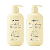 Pipette Daily Nourishing Shampoo and Conditioner Duo, Clean, Tear-Free Shampoo For Kids, Detangling Conditioner For Kids, Sulfate-Free, Paraben-Free, Silicone-Free, Hypoallergenic, Non-Toxic