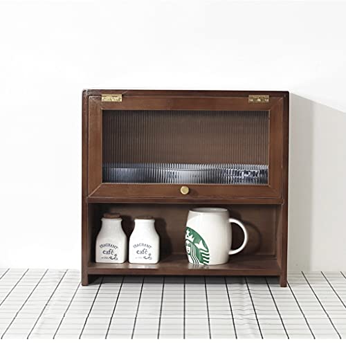 zyr Bambus-Kleinkabinett-Tisch Aufbewahrungsbox Küche Badezimmer Arbeitsplatz Kabinett-Gewürz Finishing Schrank Cup Cabinet Japanisches Retro-Kabinett (Color : Brown) - Image 4