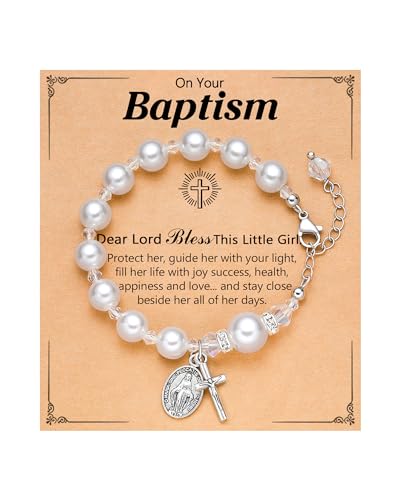 UNGENT THEM Baptism Gifts for Girl Kid Christening Catholic 