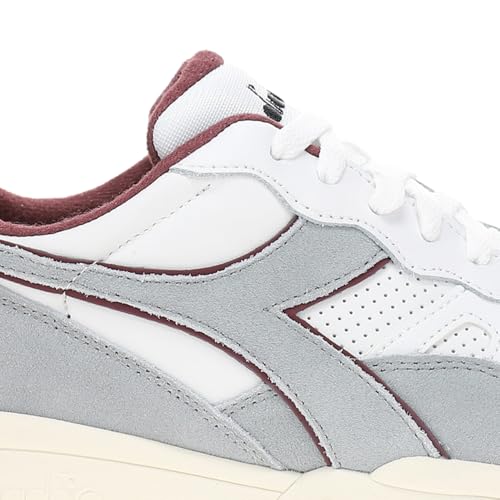 Image of Diadora Mens Winner Suede Leather Lace Up Sneakers Shoes Casual - Grey, White