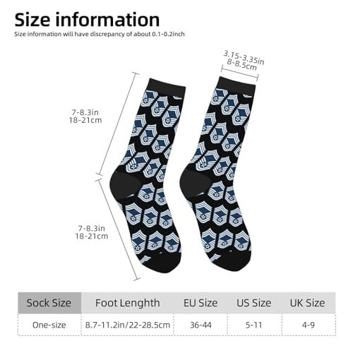 E9a Usaf Cmsgt Socks For Men Women Gift Sport Crew Socks Funny Wicking Socks3