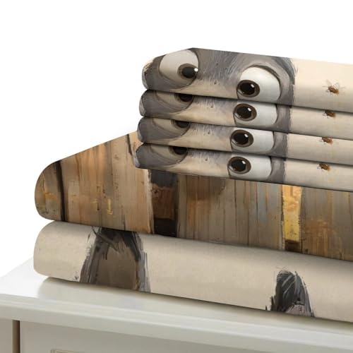 Parure de lit âne en microfibre 140x200cm pour lit simple - 7