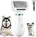 Kupet Asciugacapelli per Cane,2 in 1 Spazzola per Cani e Gatti con rimozione della Pelliccia,Spazzola e Asciugatrice,Impostazioni di Temperatura Regolabili