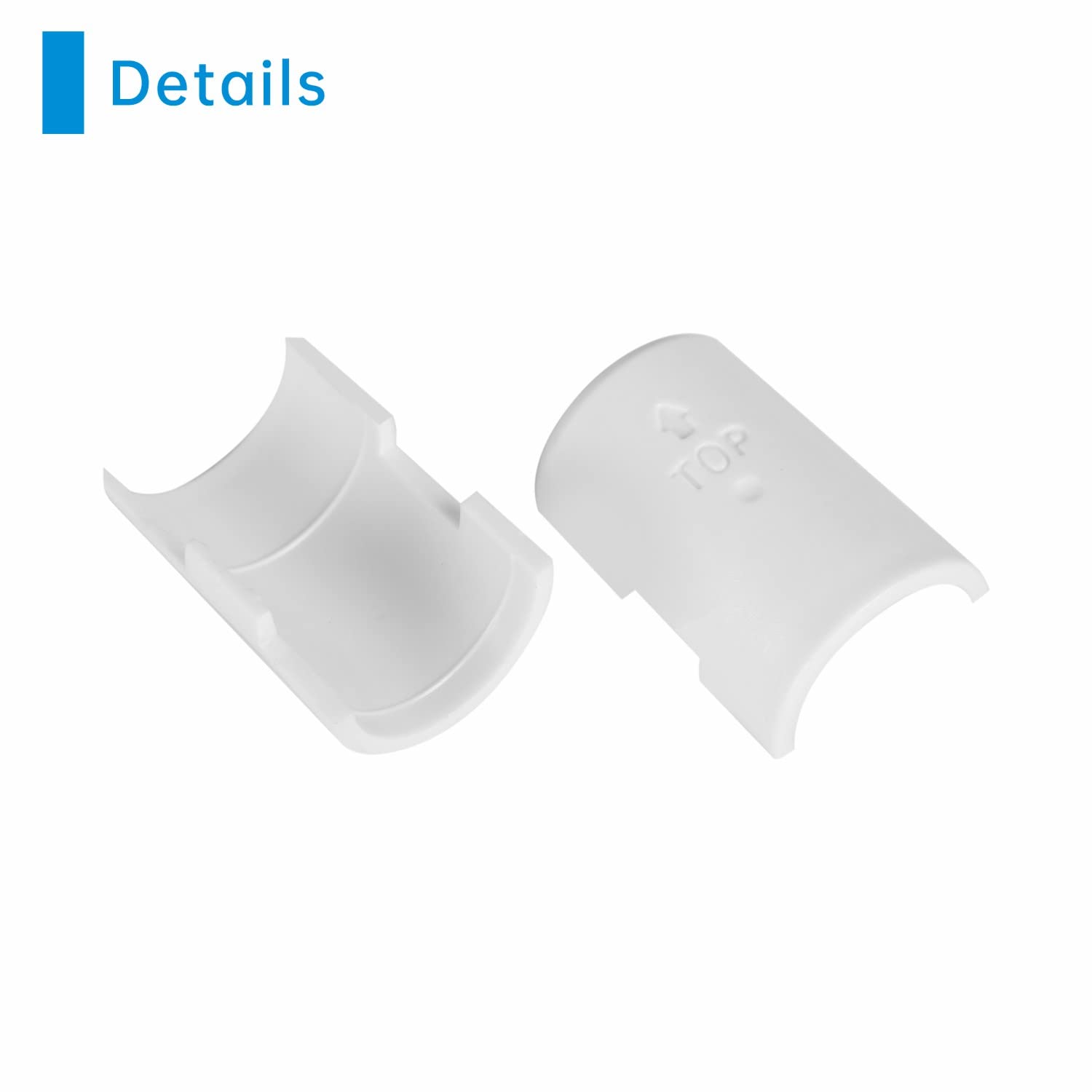 25mm Wire Shelf Clips - White (24 Pack) -2
