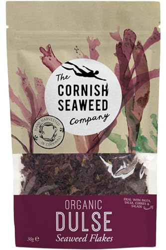 Flaked Organic Dulse Flakes. 40g by The Cornish Seaweed Company