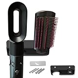 CRYSENDO Wall Mount Holder Compatible With Dyson Airwrap Complete, Long & Multi-Styler | Self-Adhesive Organizer Rack For Hair Styler & Attachment (Black)